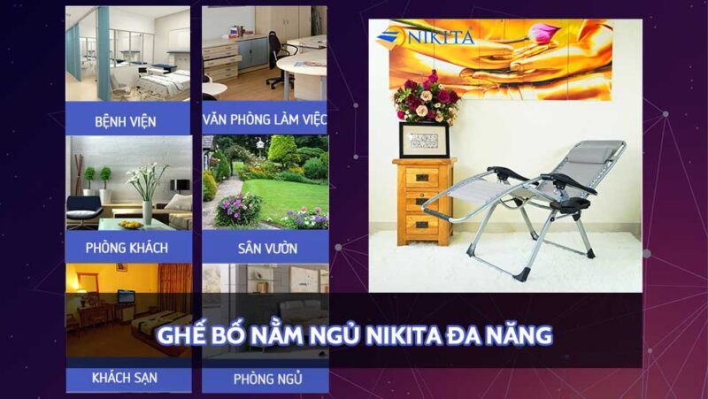 Ghế bố nằm ngủ Nikita đa năng - tiện dụng