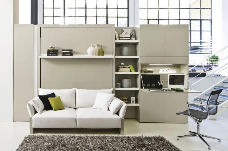 Giường gấp đa năng kết hợp nhiều đồ nội thất