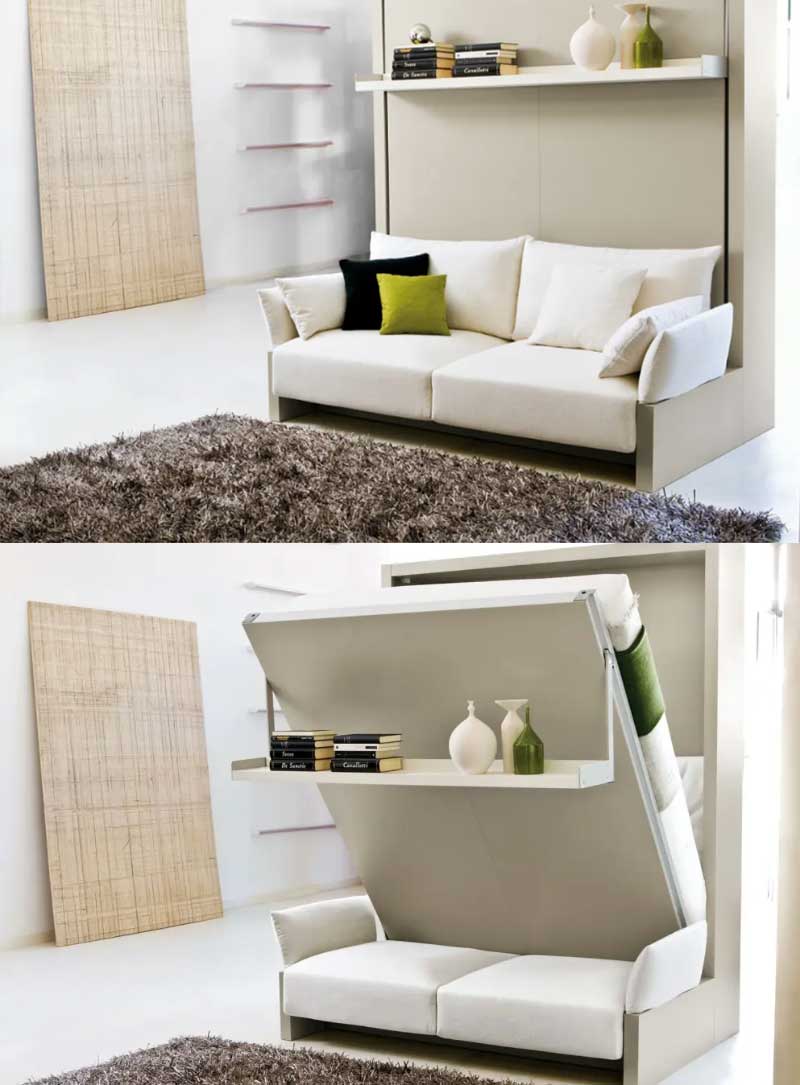 Giường gấp đa năng kết hợp ghế sofa siêu tiết kiệm