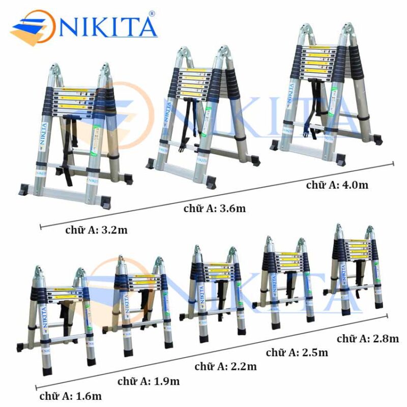 Mẫu thang rút đôi đa năng NIKITA