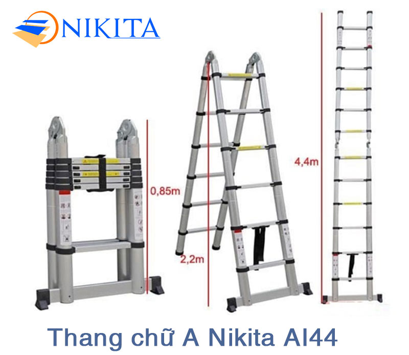 Thang nhôm Nikita với chiều cao tối đa 4.4m