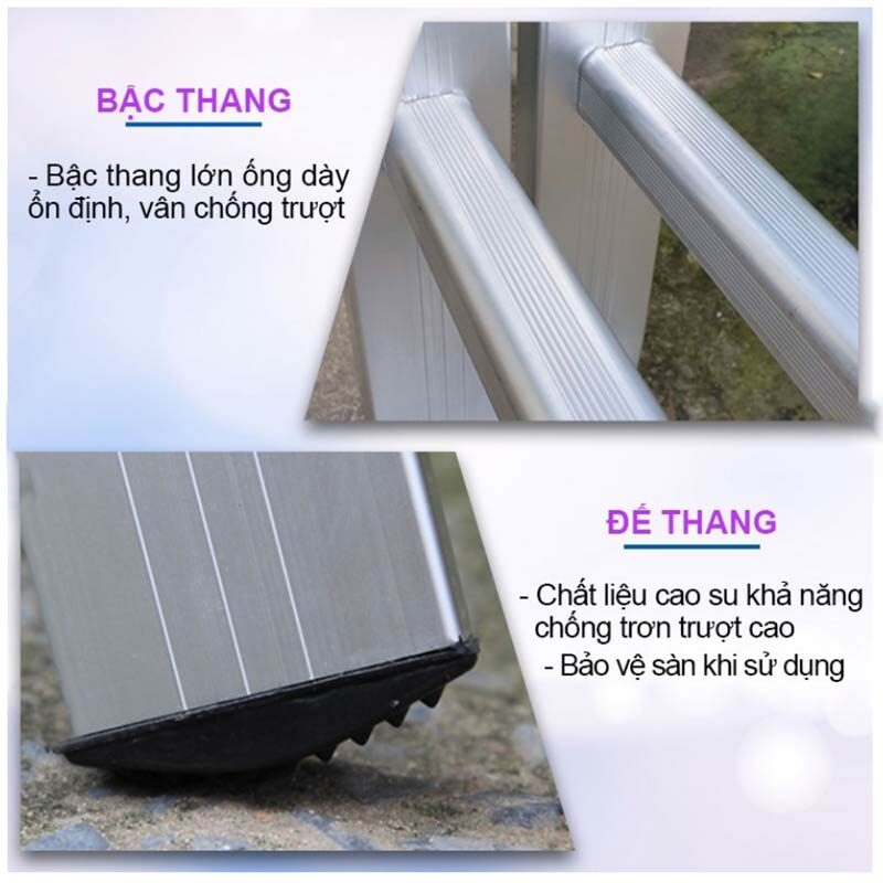 Cấu tạo thang nhôm chữ A