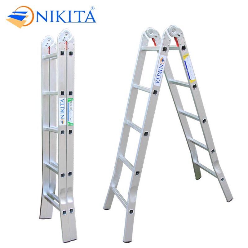 Thang ở dạng xếp gọn (trái) và ở dạng chữ A (phải)