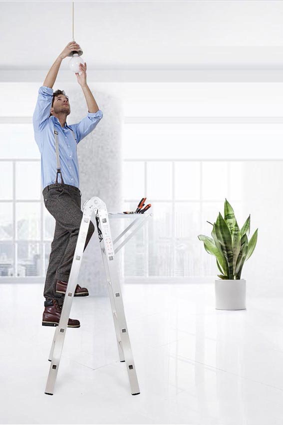 Thang nhôm chữ A khóa tự động NIKITA