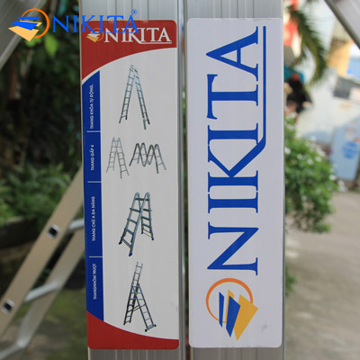 Thang nhôm chữ A khóa tự động NIKITA