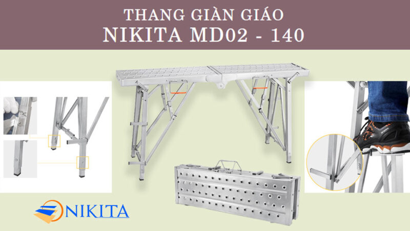 Thang giàn giáo NIKITA MD02 - 140, Thang giàn giáo 1m4