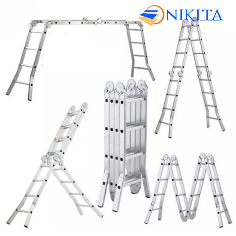 Thang nhôm 4 khúc có thể linh hoạt chuyển đổi ở nhiều hình dạng khác nhau