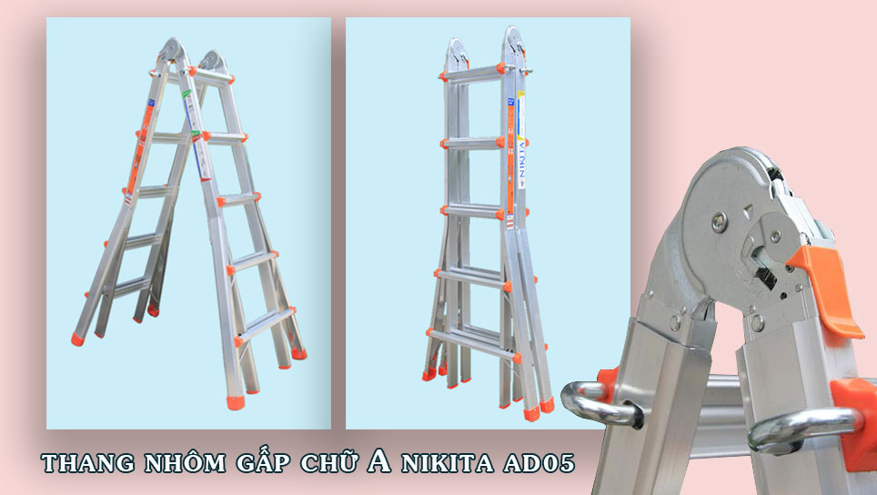 Thang nhôm gấp chữ A NIKITA AD05
