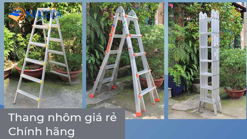 Thang nhôm giá rẻ chính hãng NIKITA 100%