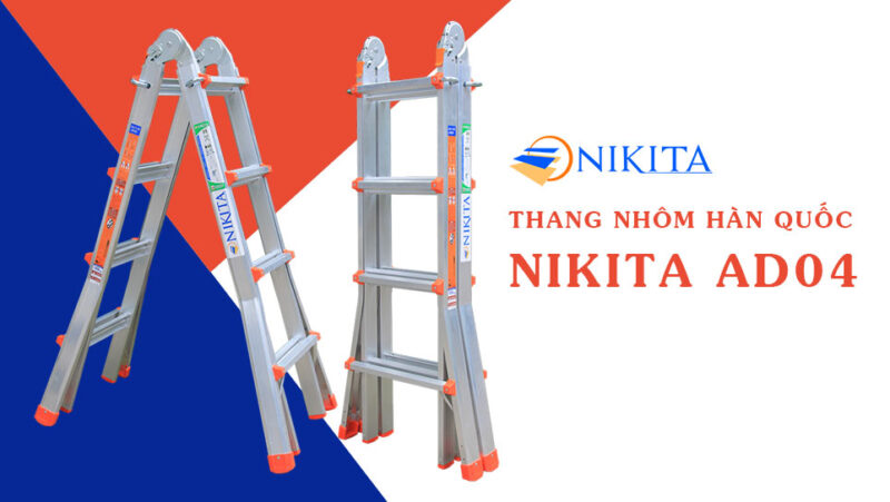 Thang nhôm Hàn Quốc Nikita AD04, Chiều cao lên đến 4 mét