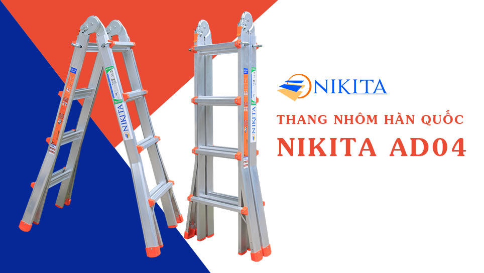 Thang nhôm Hàn Quốc Nikita AD04, Chiều cao lên đến 4 mét