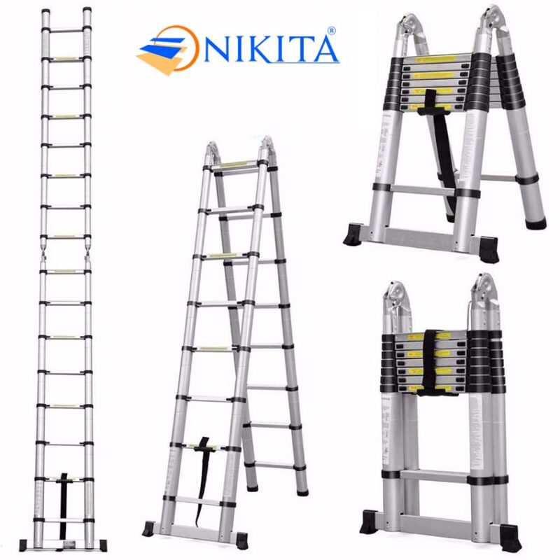 Thang rút chữ A NIKITA AI80 - Thang nhôm NIKITA 8 mét Thang rút chữ A có thể sử dụng ở nhiều kiểu dáng khác nhau