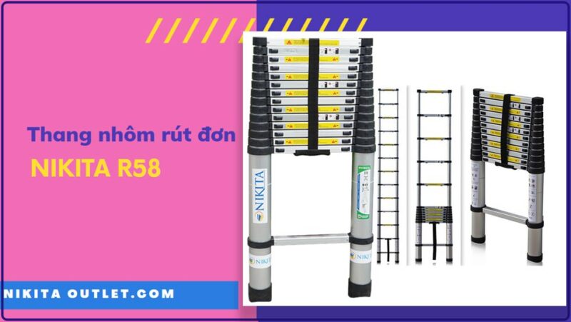 Thang nhôm rút đơn NIKITA R58