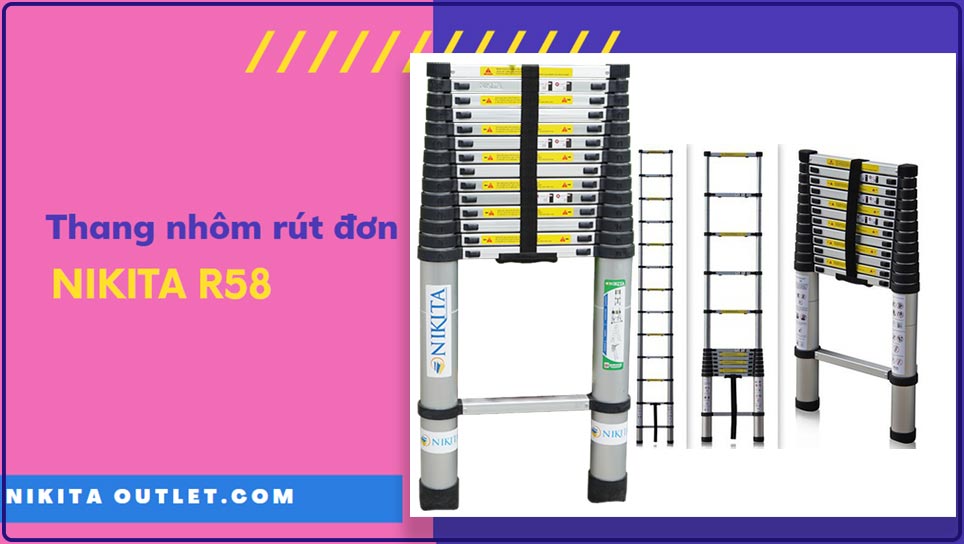 Thang nhôm rút đơn NIKITA R58
