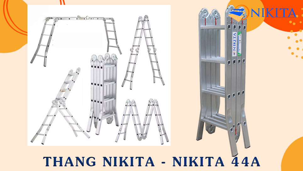 Thang NIKITA A44 - Thang nhôm gấp 4 khúc