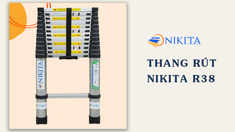Thang rút NIKITA R38 - Thang rút đơn 3,8 mét