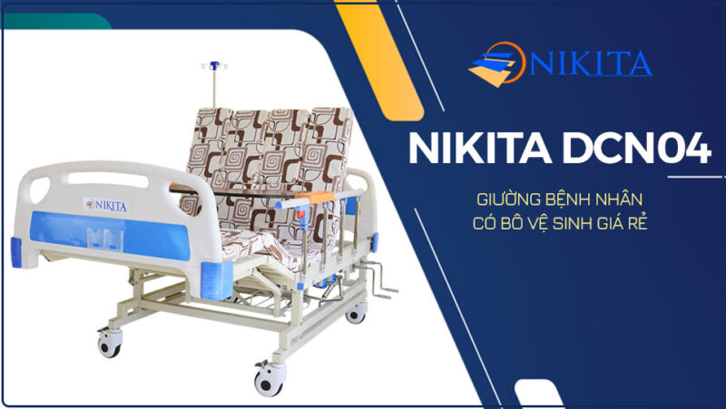 Giường bệnh nhân có bô vệ sinh giá rẻ NIKITA DCN04 Nhật Bản