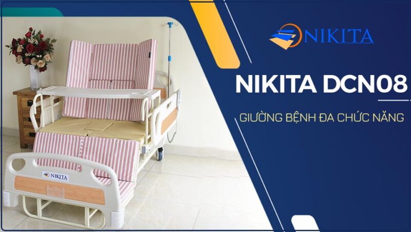 Giường bệnh đa năng Nikita DCN08 chức năng ôm vai cao cấp