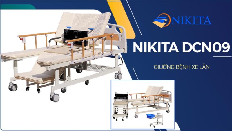 Giường bệnh xe lăn Nikita DCN09 an toàn - tiện lợi