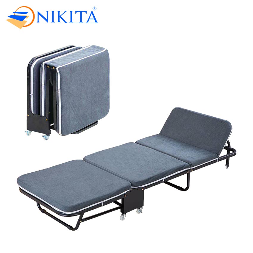 Giường gấp gọn 3 khúc NIKITA vải nhung Giường gấp gọn 3 khúc NIKITA vải nhung