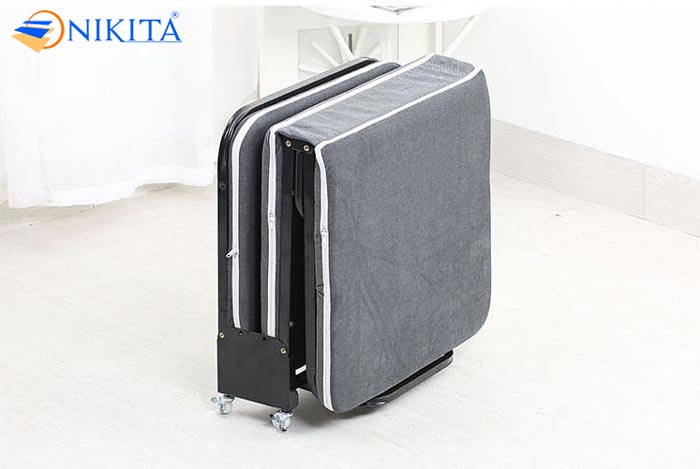 Giường gấp gọn 3 khúc NIKITA vải nhung